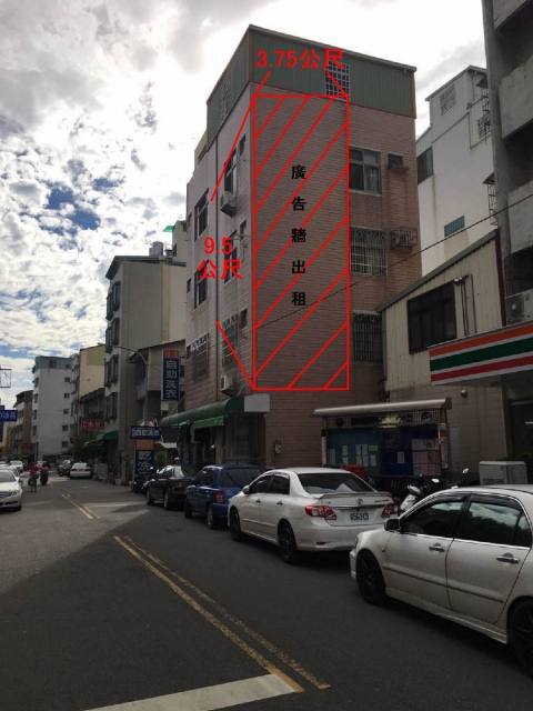 台中市北區自強街牆面廣告出租  來往車輛多 曝光度高
